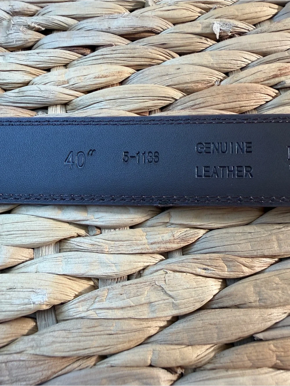 Florsheim Men's Brown Pebbled Genuine Leather Dress Belt Size 40 Style 5-1136